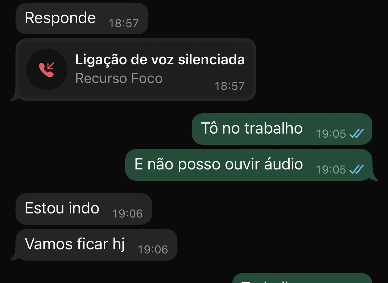 Conversa com convite para ficar junto
