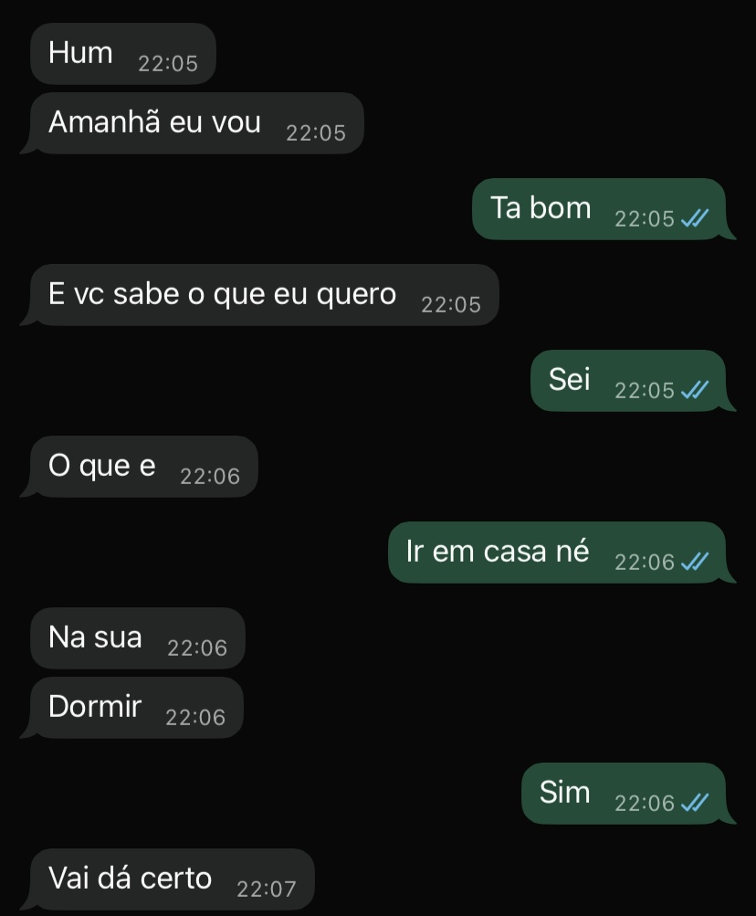 Conversa combinando um encontro em casa